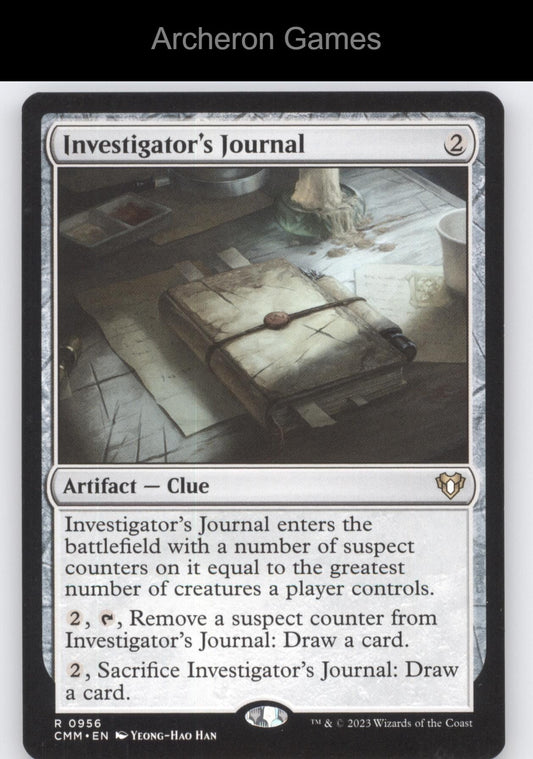Investigator's Journal 956 R MTG Card Commander Masters