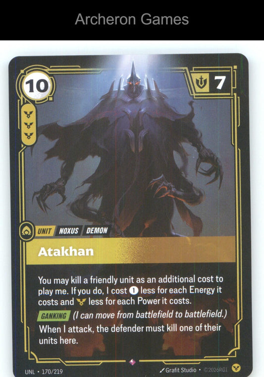Atakhan UNL 170/219 R Unleashed Riftbound Card Foil