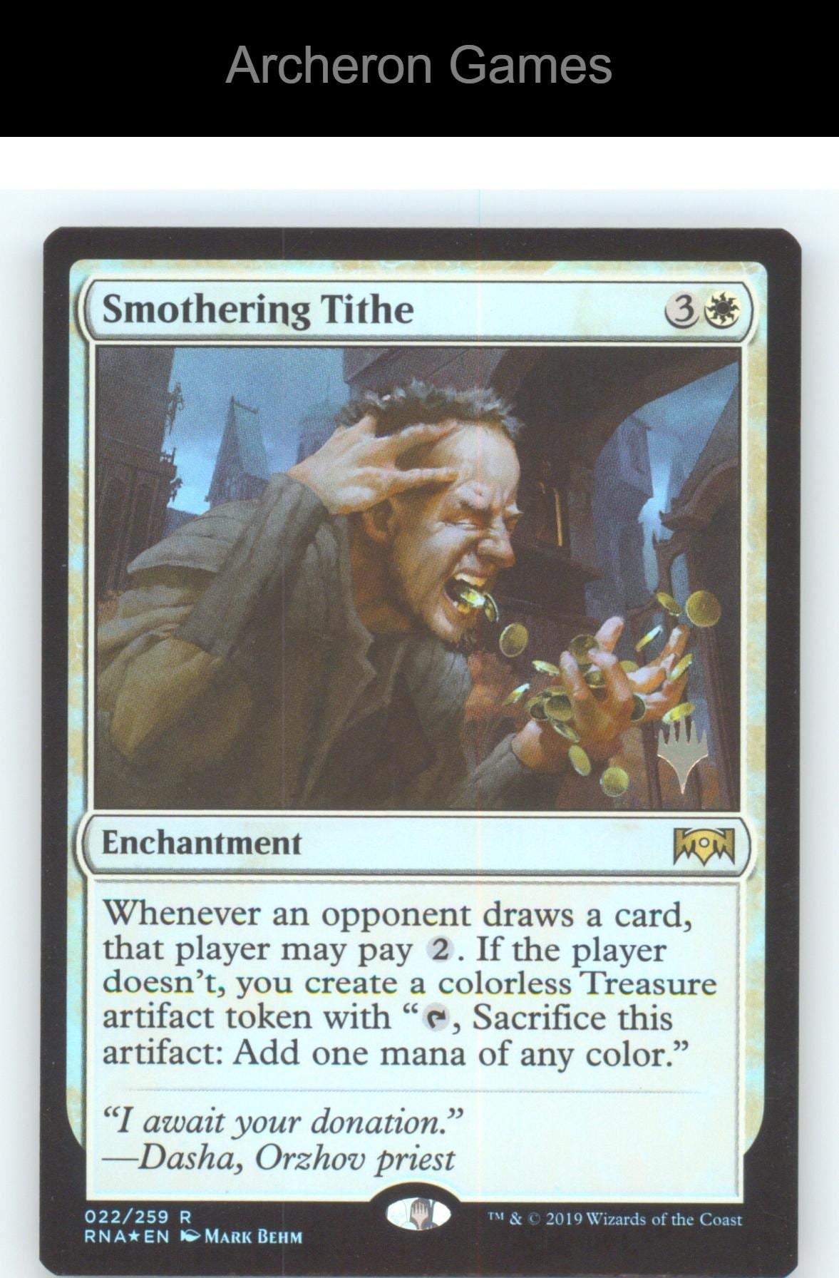 Smothering Tithe RNA 22 R MTG Card Ravnica Allegiance FOIL