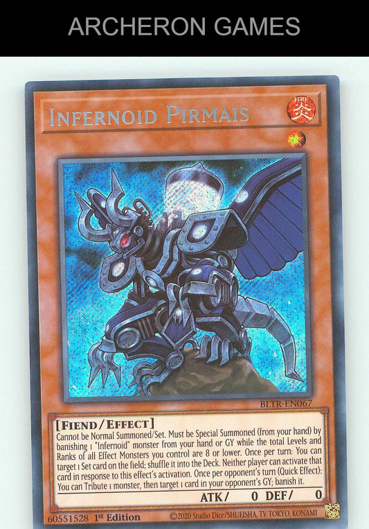 Infernoid Pirmais SEC YUGIOH Card