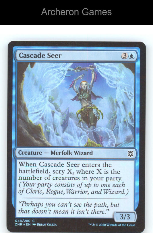 Cascade Seer ZNR 48 C MTG Card Zendikar Rising Foil