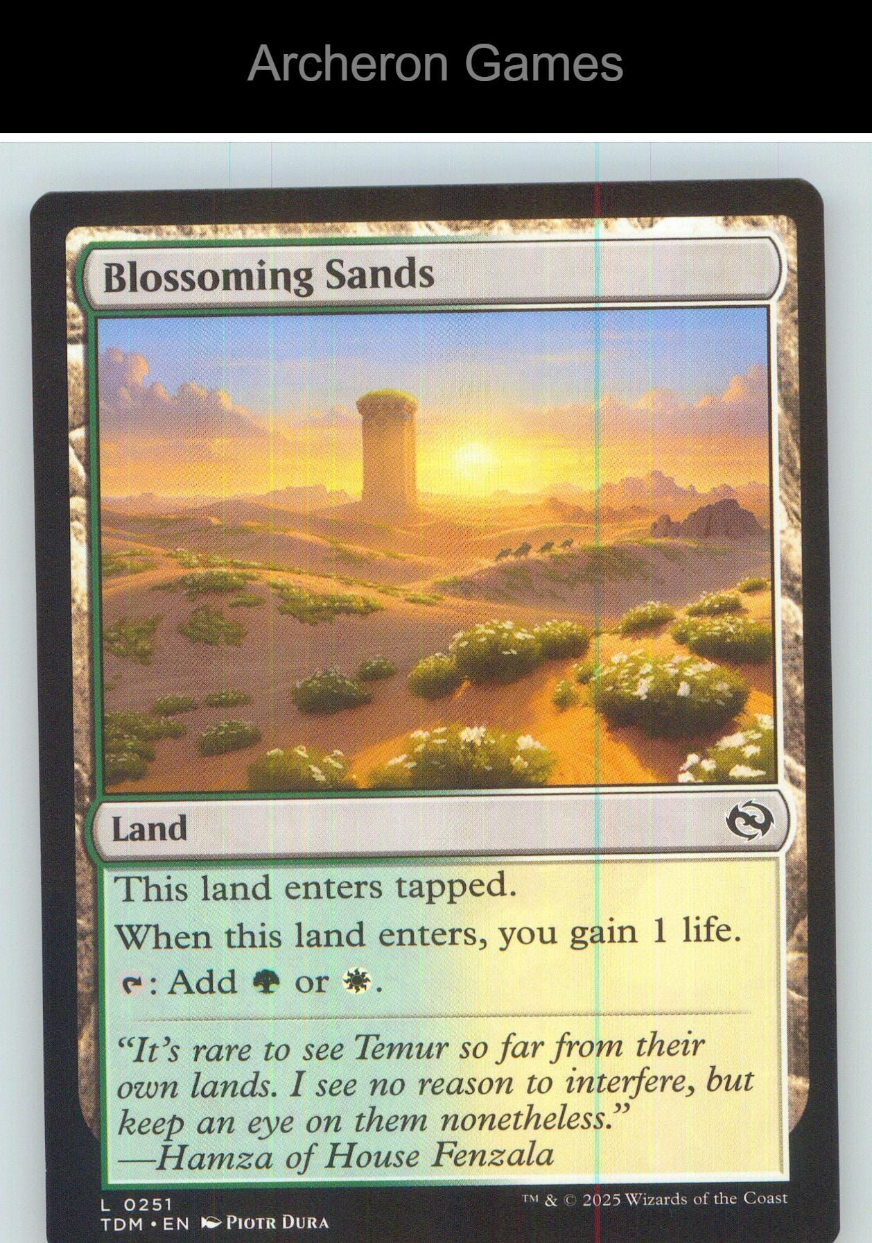 Blossoming Sands TDM 251 Land MTG Card NM/EX+
