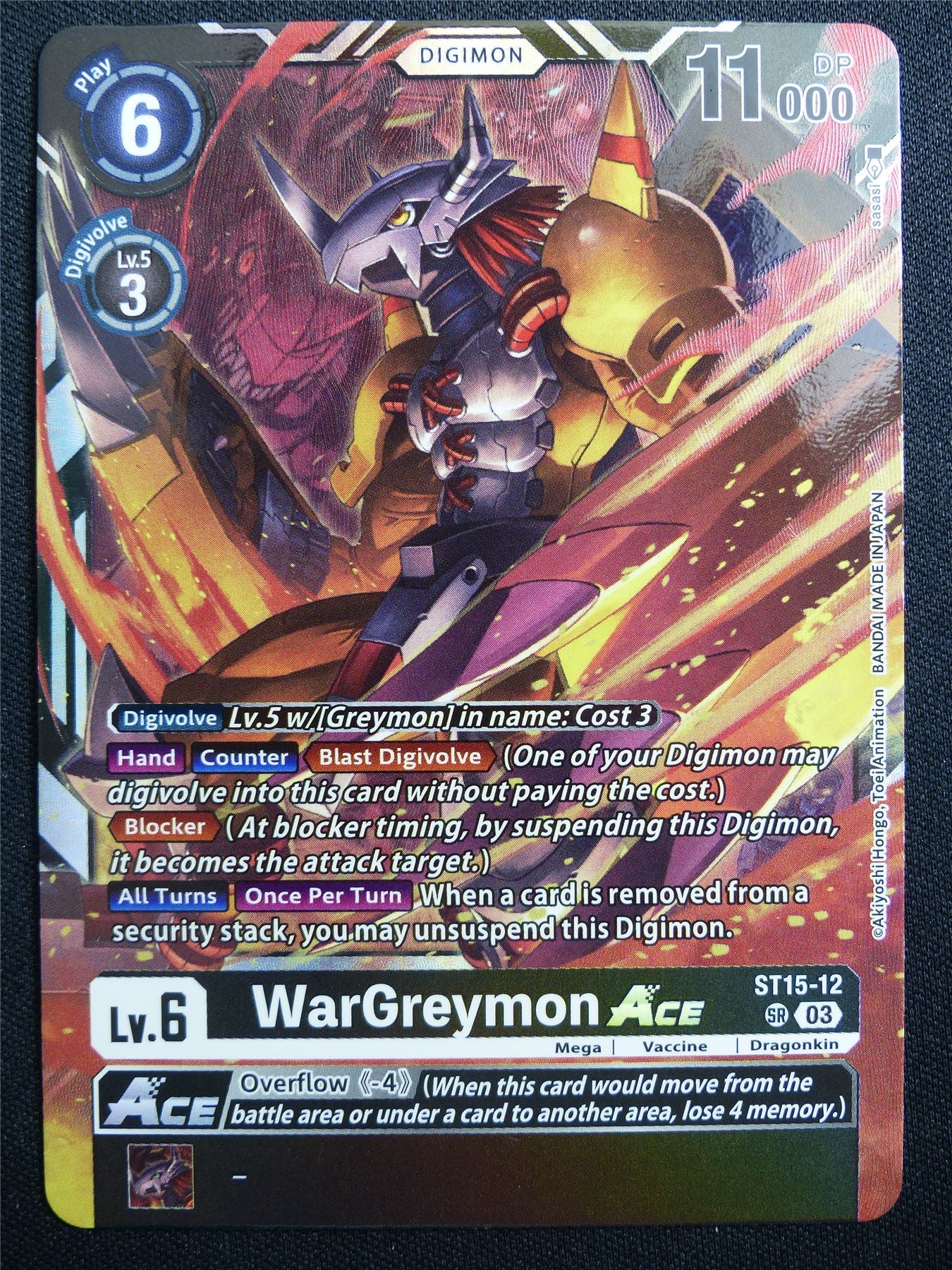 WarGreymon Ace ST15-12 SR Foil - Digimon Card #2ZV