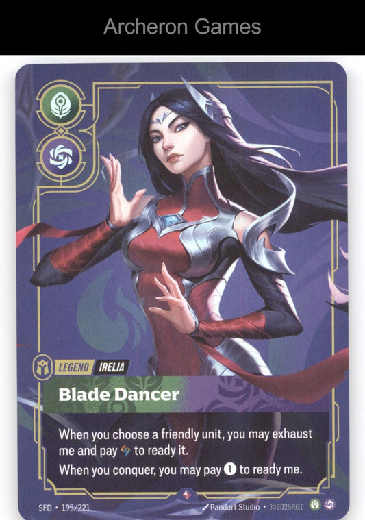 Irelia - Blade Dancer SFD 195/221 R  Card Spiritforged