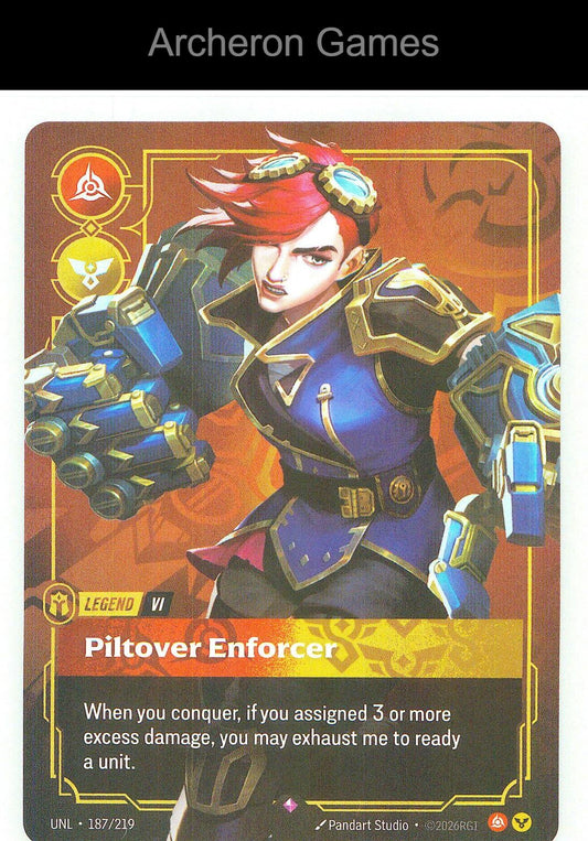 Vi - Piltover Enforcer UNL 187/219 R Unleashed Riftbound Card