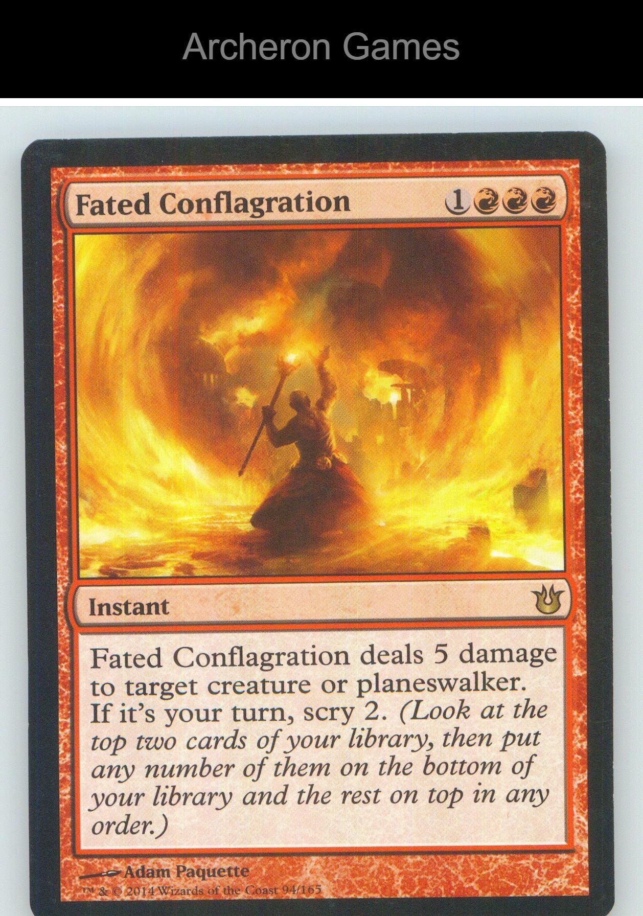 Fated Conflagration BNG 94 R MTG Card NM/EX+