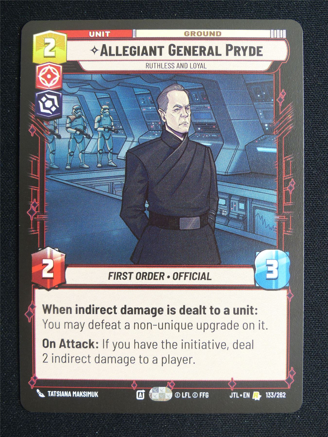 Allegiant General Pryde 133/262 - Star Wars Unlimited Card #3TI