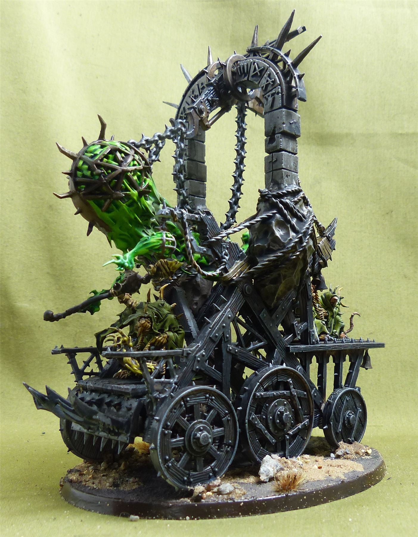 Plague Priest on Plague Furnace painted - Skaven - Warhammer AoS #5SJ
