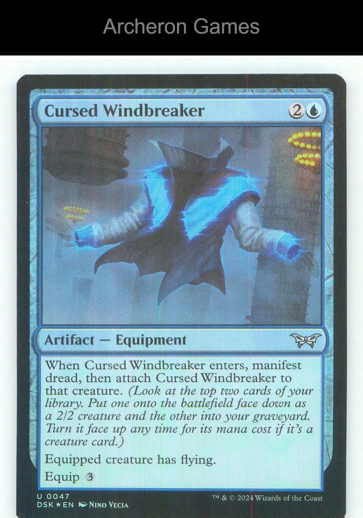 Cursed Windbreaker DSK 47 UC MTG Card NM/EX+ Foil