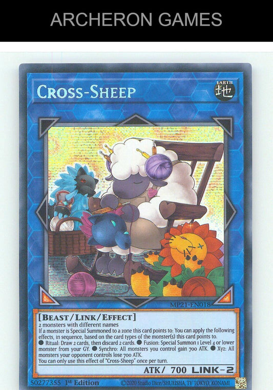Cross-Sheep Prismatic Secret Rare YUGIOH Card 1st Edition
