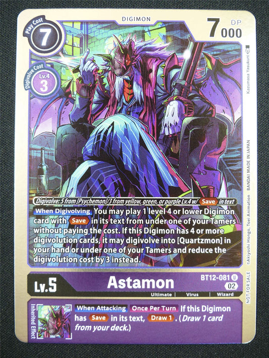 Astamon BT12-081 U Foil - Digimon Card #L9