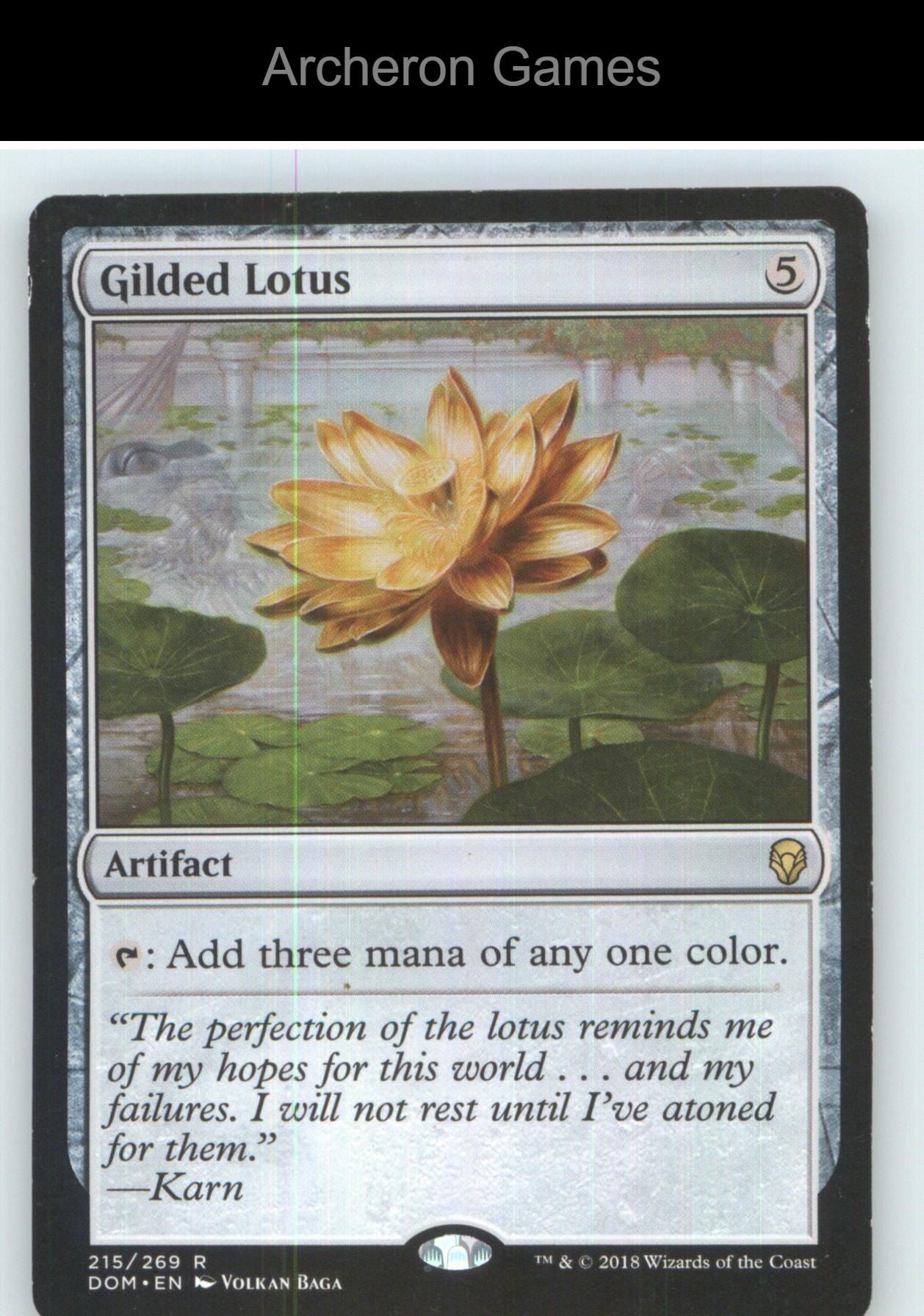 Gilded Lotus DOM 215 R MTG Card NM/EX+