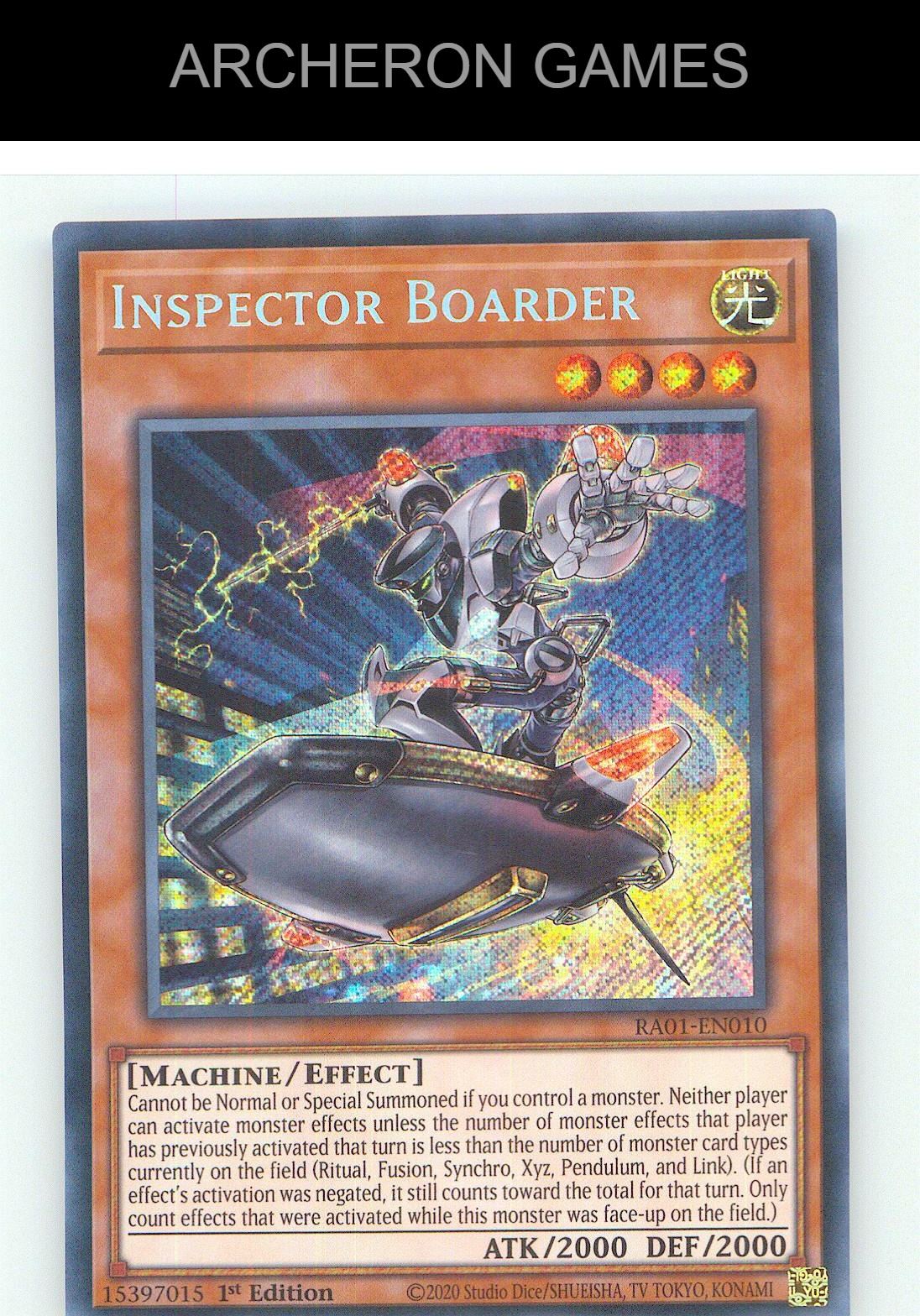 Inspector Boarder (Secret Rare) SEC YUGIOH Card 1st Edition