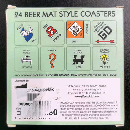 Monopoly Coaster Set #6WW