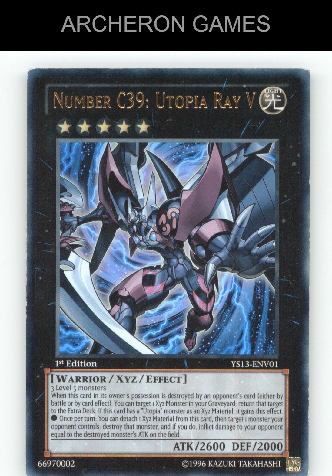 Number C39: Utopia Ray V Ultra Rare YUGIOH Card
