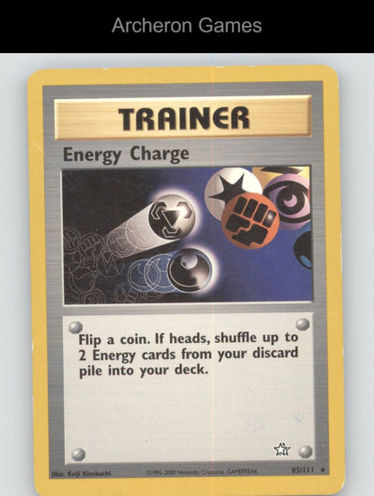 Pokemon Card Energy Charge N1 85/111 R Neo Genesis Unlimited