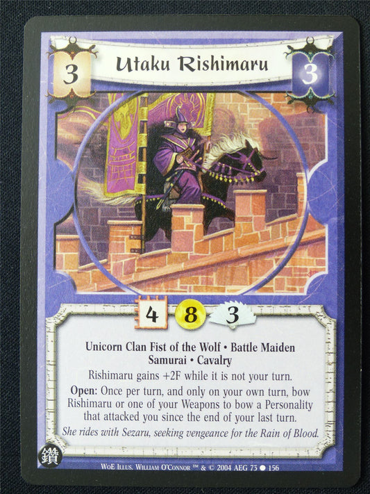 Utaku Rishimaru - WoE - Legend of the Five Rings L5R Card #137