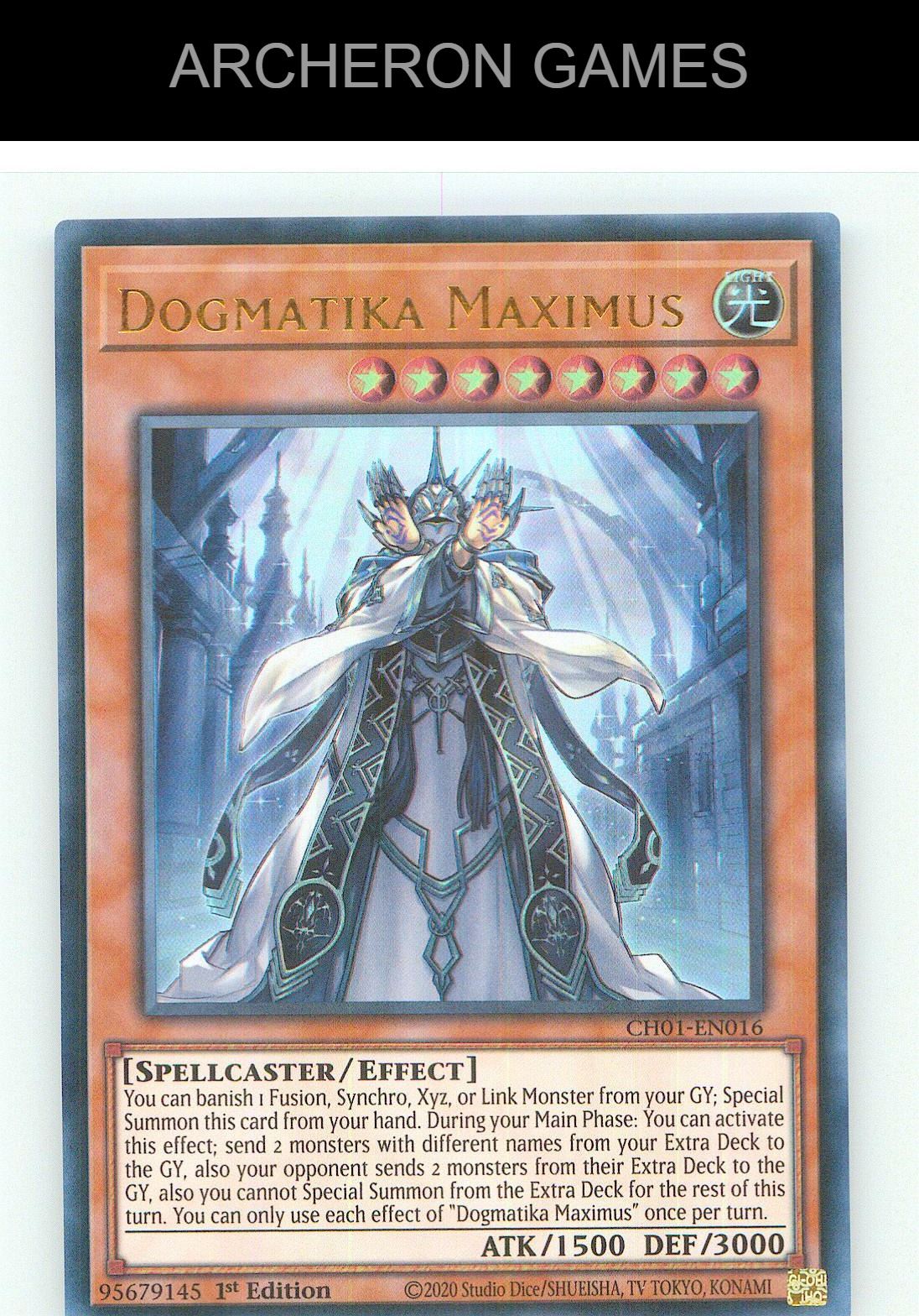 Dogmatika Maximus Ultra Rare YUGIOH Card 1st Edition