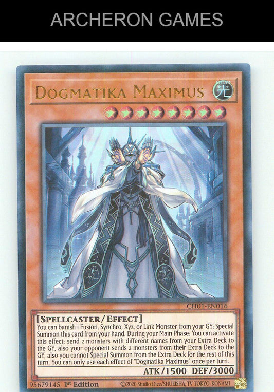 Dogmatika Maximus Ultra Rare YUGIOH Card 1st Edition