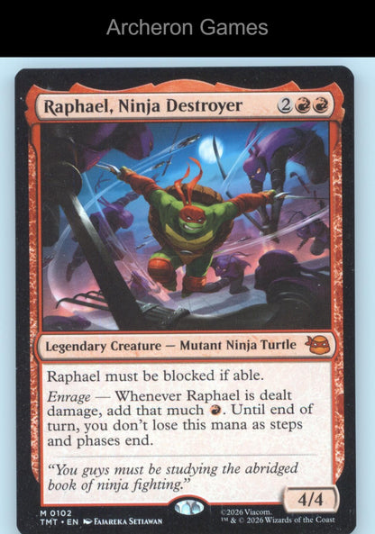 Raphael, Ninja Destroyer TMT 0102 Mythic MTG Card Teenage Mutant Ninja Turtles