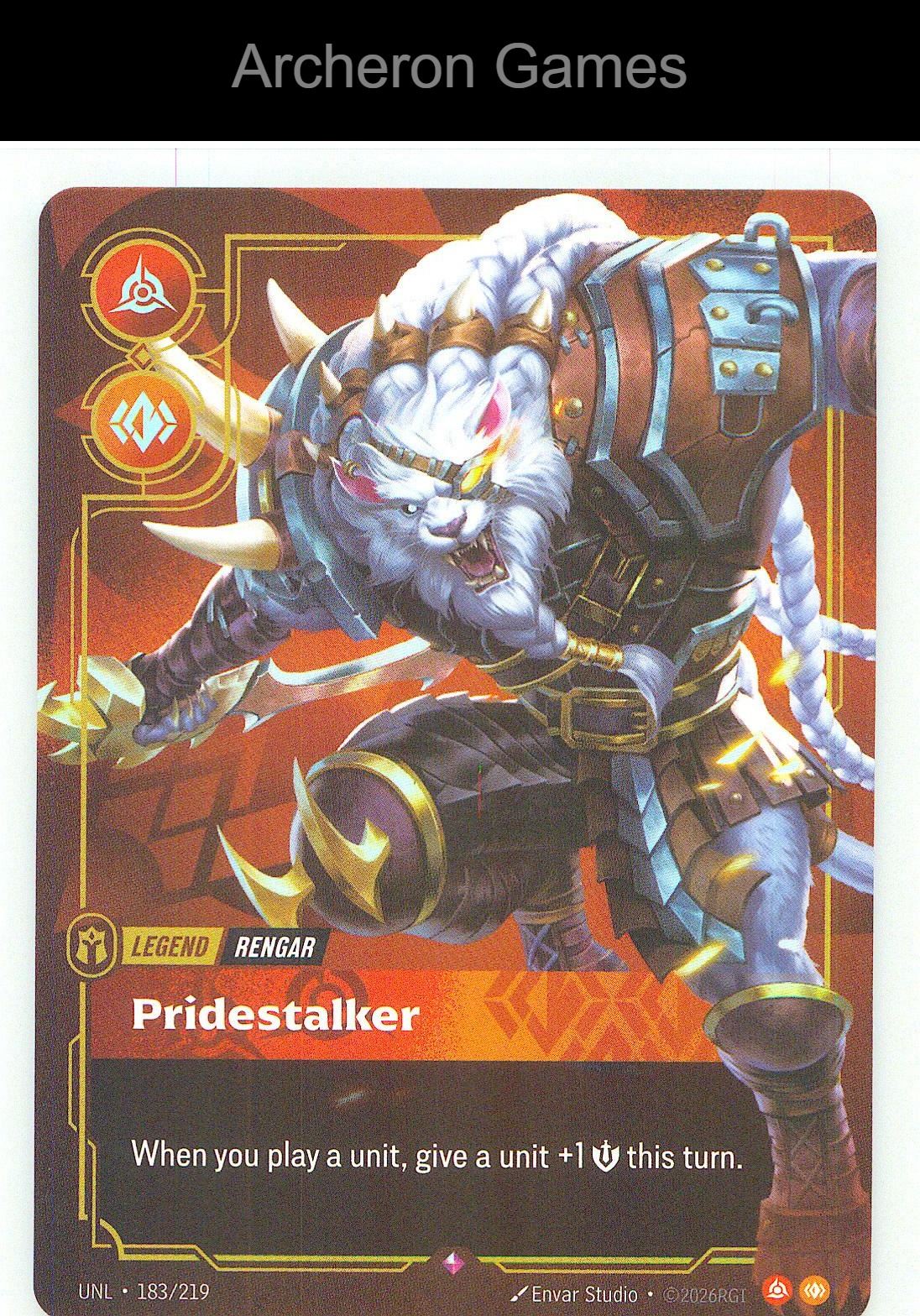 Rengar - Pridestalker UNL 183/219 R Unleashed Riftbound Card