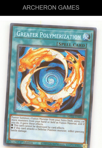 Greater Polymerization SEC YUGIOH Card 1st Edition