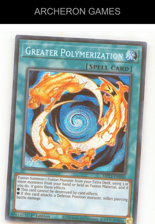 Greater Polymerization SEC YUGIOH Card 1st Edition