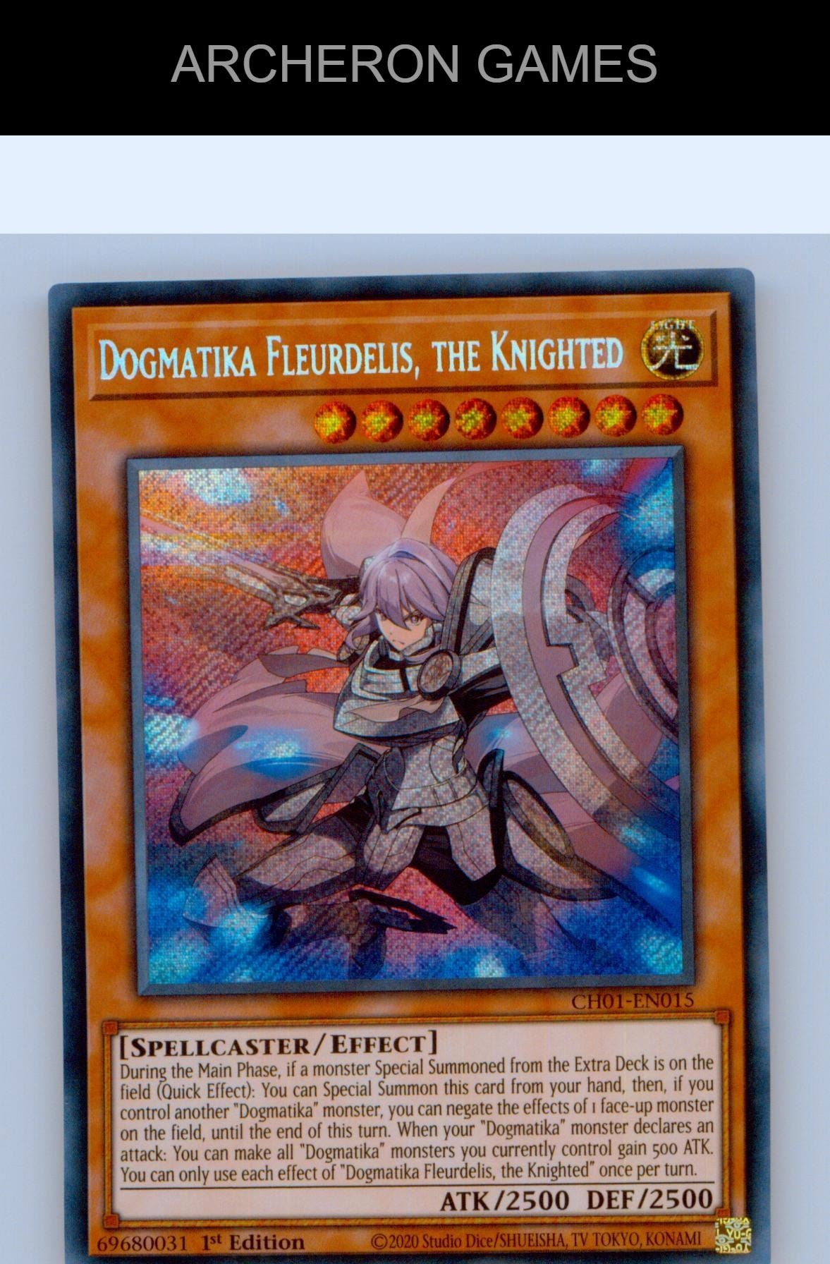 Dogmatika Fleurdelis, the Knighted (Secret Rare) SEC YUGIOH Card 1st Edition