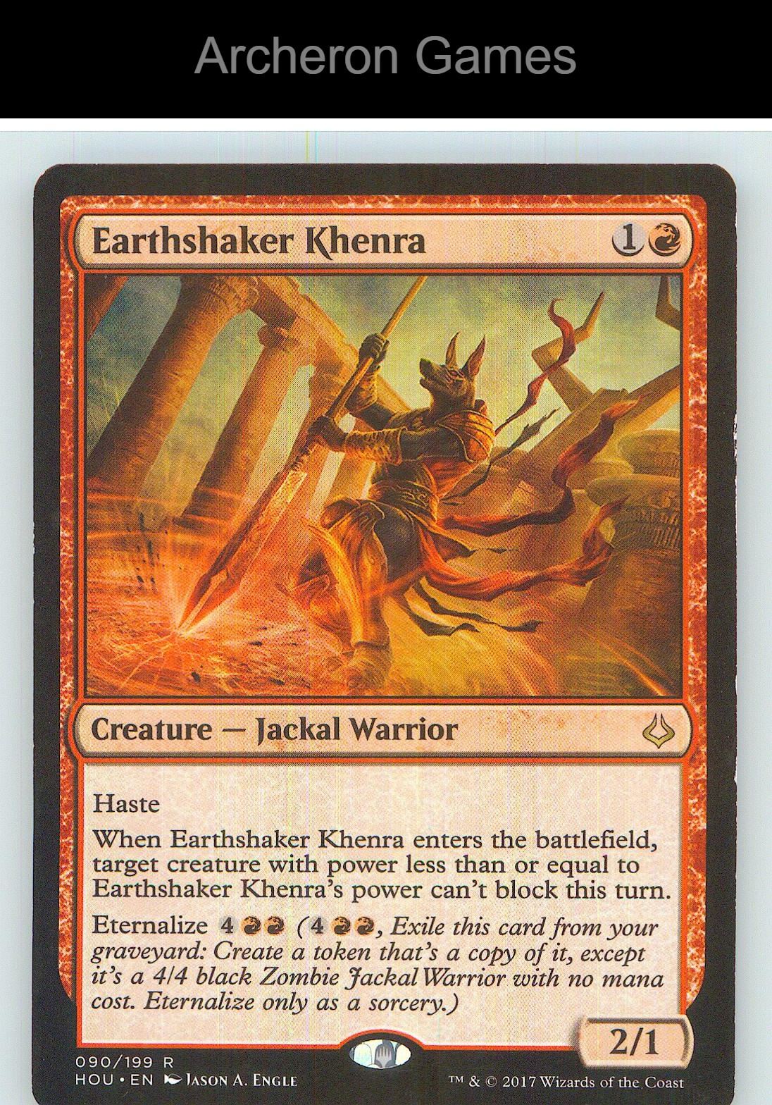 Earthshaker Khenra HOU 90 R MTG Card NM/EX+