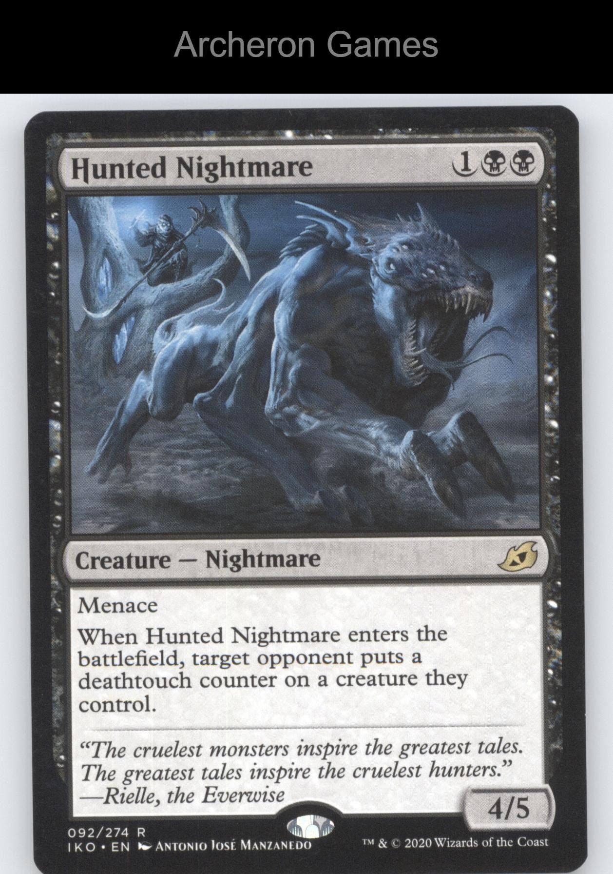 Hunted Nightmare 92 R MTG Card Promo Pack: Ikoria