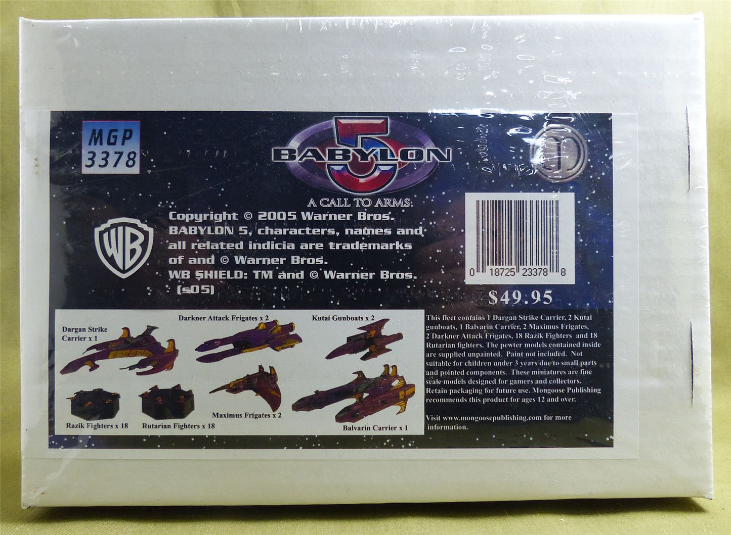 Classic Metal Centauri Republic Reinforcements sealed box set - Babylon 5: Call to Arms Miniatures #2LX