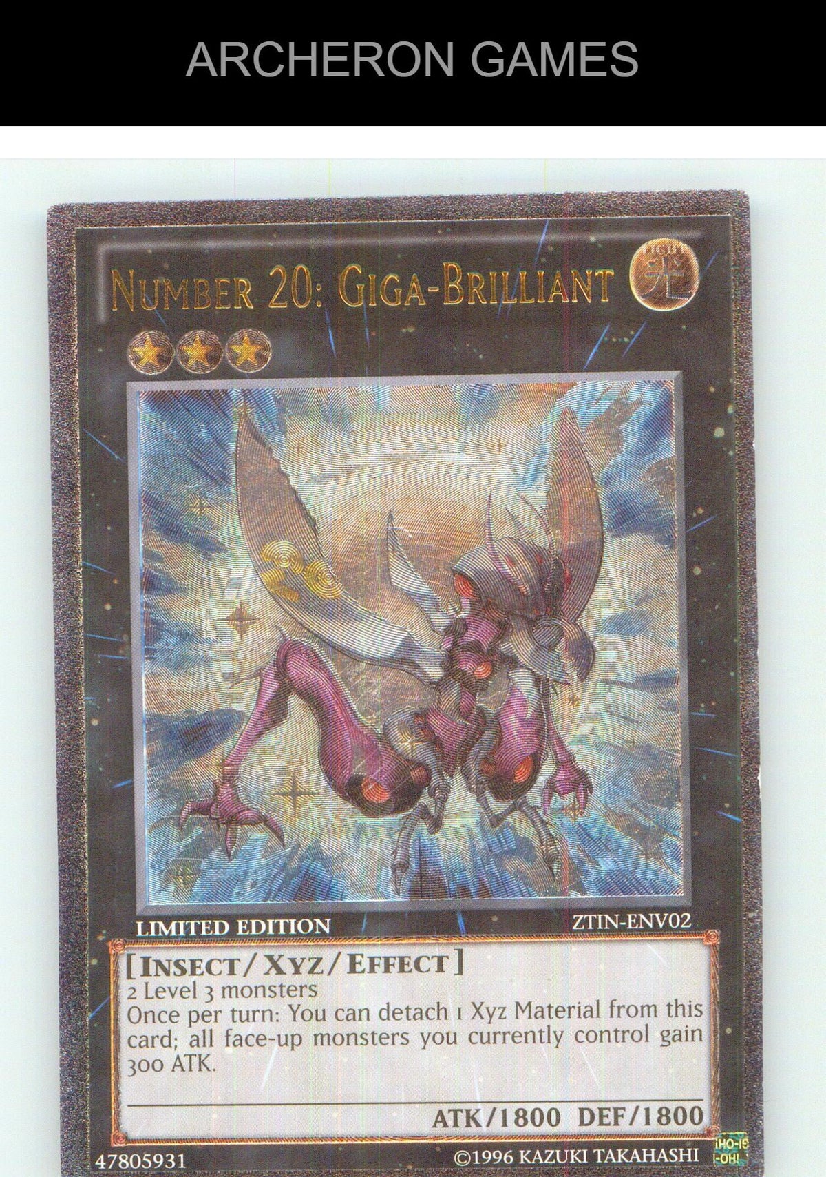 Number 20: Giga-Brilliant (UTR) Ultimate Rare YUGIOH Card Limited