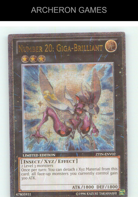 Number 20: Giga-Brilliant (UTR) Ultimate Rare YUGIOH Card Limited