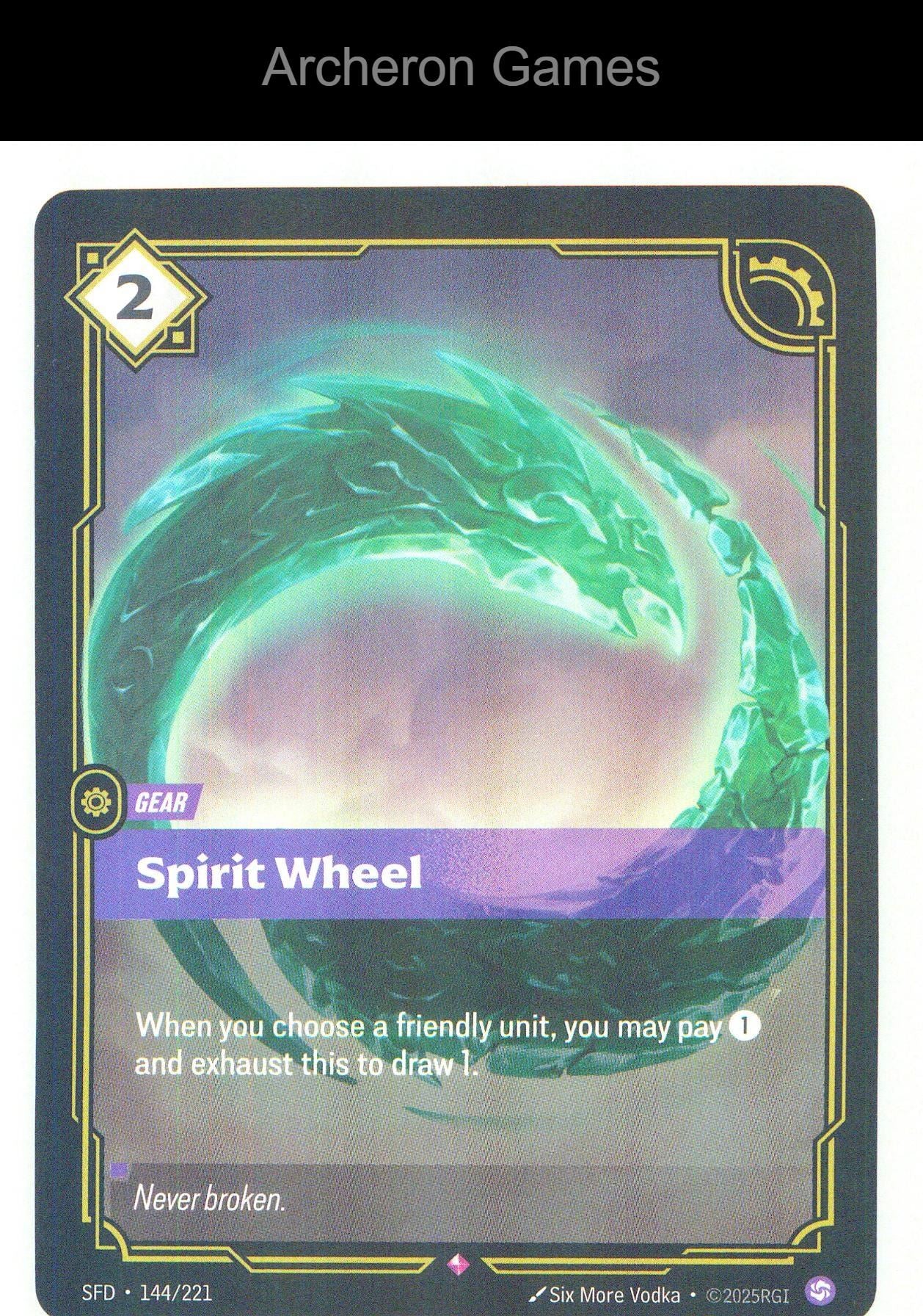 Spirit Wheel SFD 144/221 R Spiritforged Riftbound Card Foil