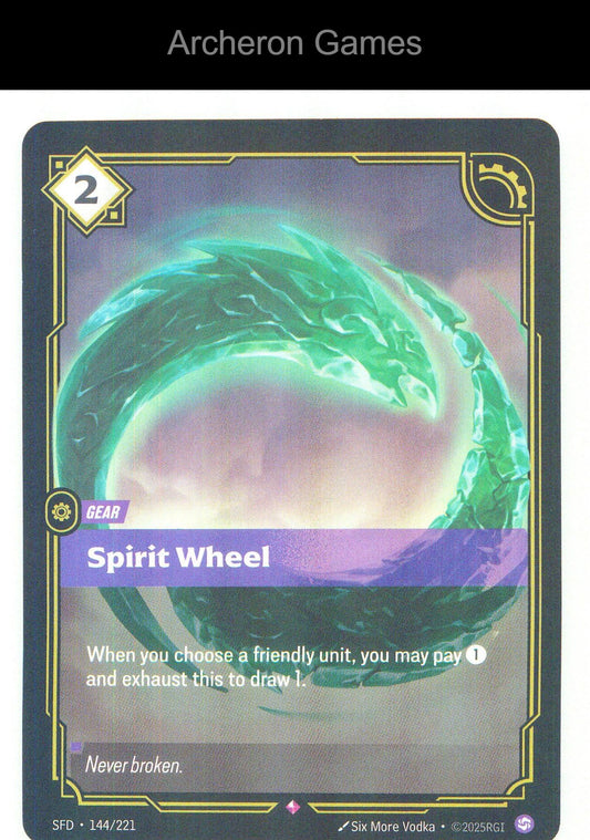 Spirit Wheel SFD 144/221 R Spiritforged Riftbound Card Foil