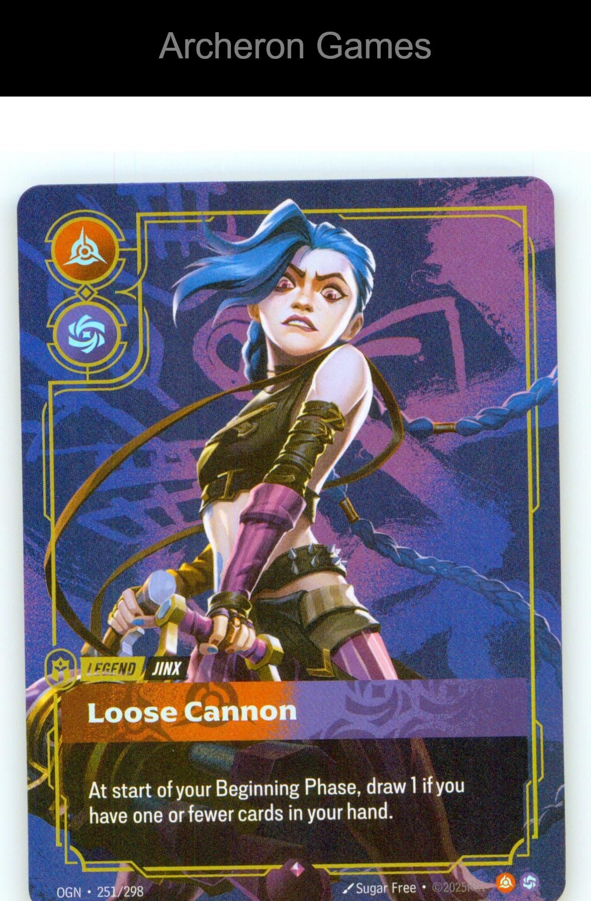 Jinx - Loose Cannon OGN 251/298 R Origins Riftbound Card