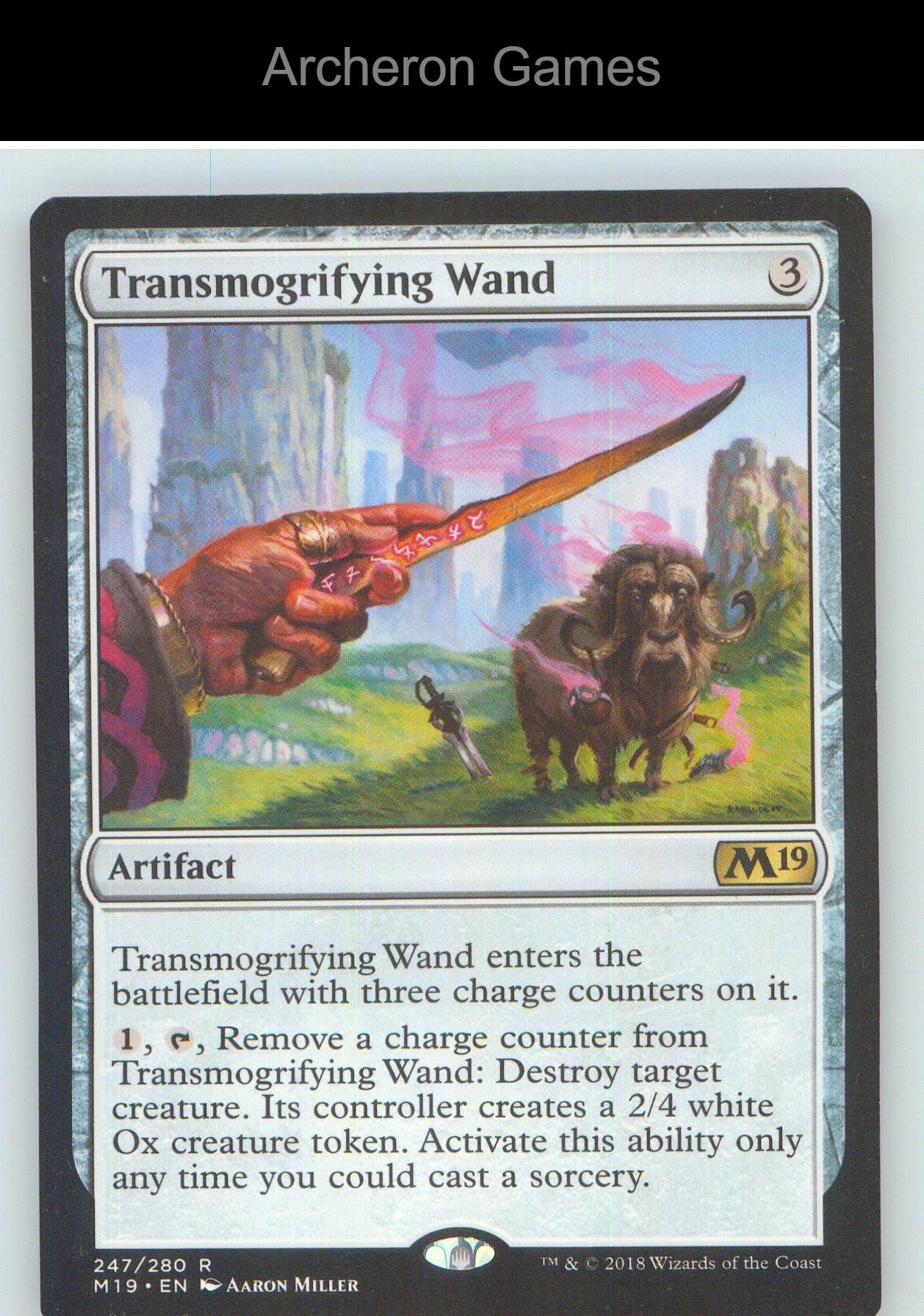 Transmogrifying Wand M19 247 R MTG Card NM/EX+