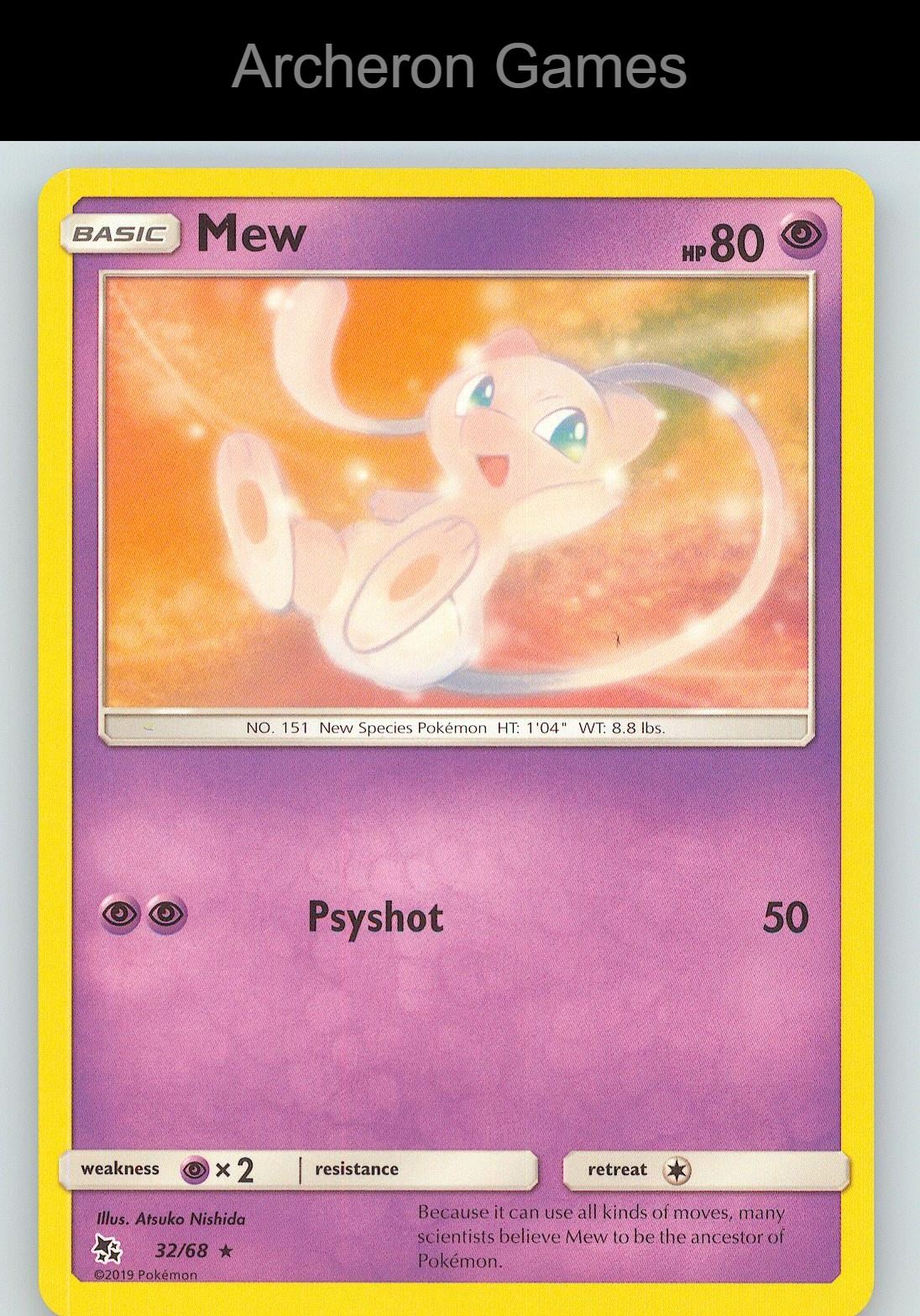 Pokemon Card Mew HIF 32/68 R Hidden Fates