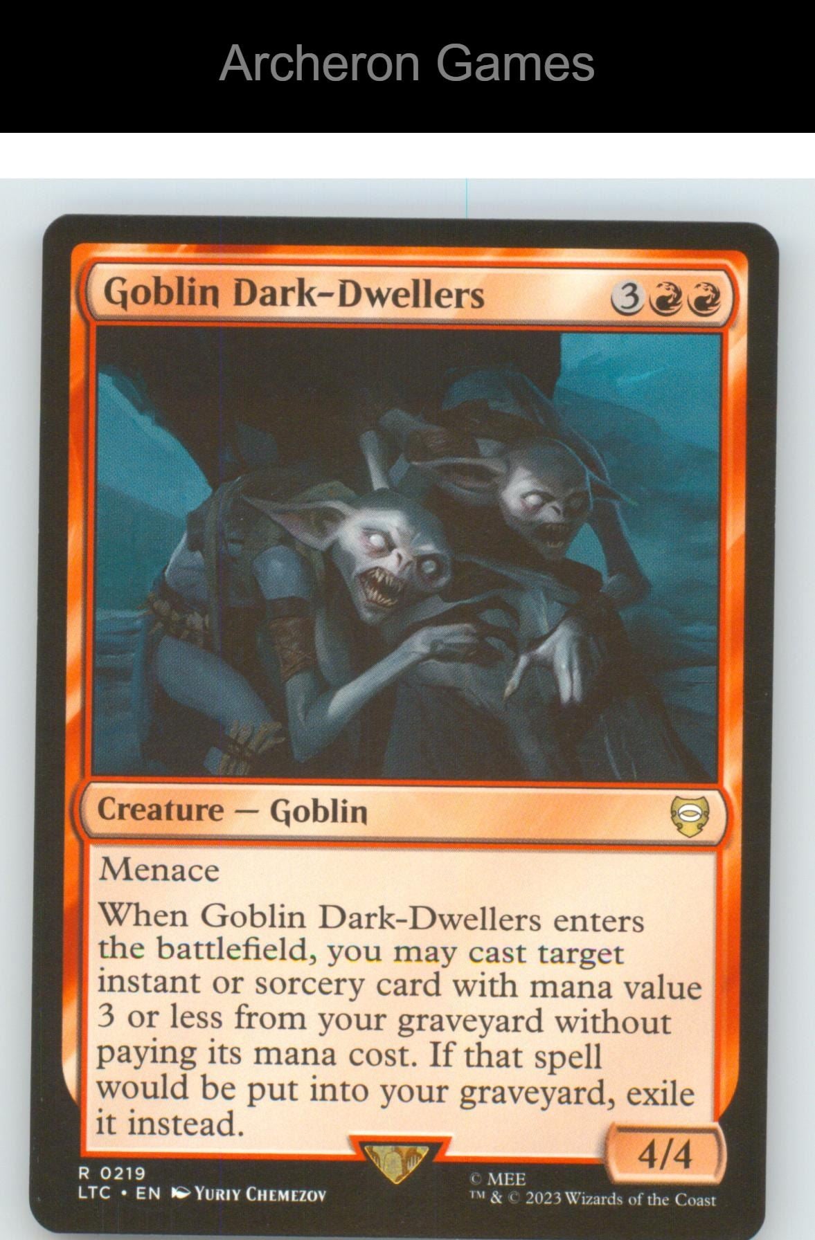 Goblin Dark-Dwellers LTC 219 R MTG Card NM/EX+