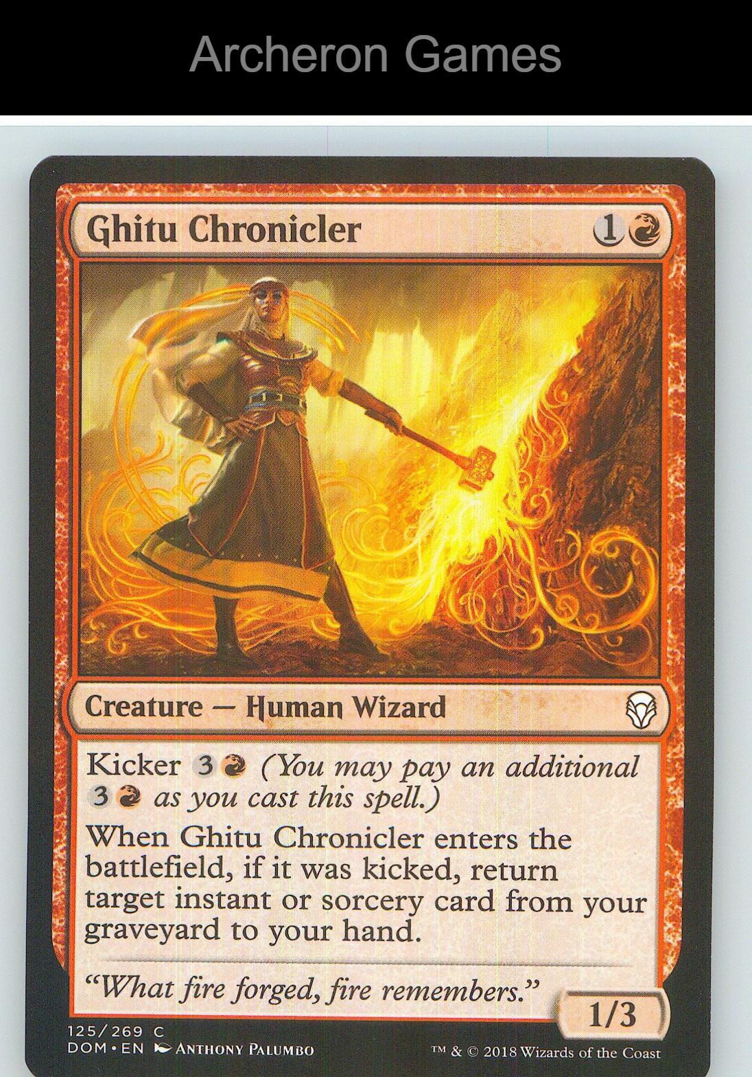 Ghitu Chronicler DOM 125 C MTG Card NM/EX+