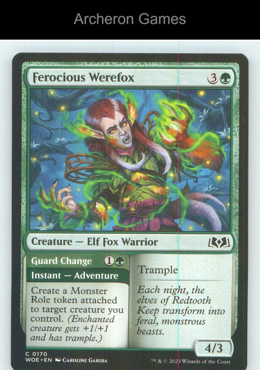 Ferocious Werefox WOE 170 C MTG Card NM/EX+