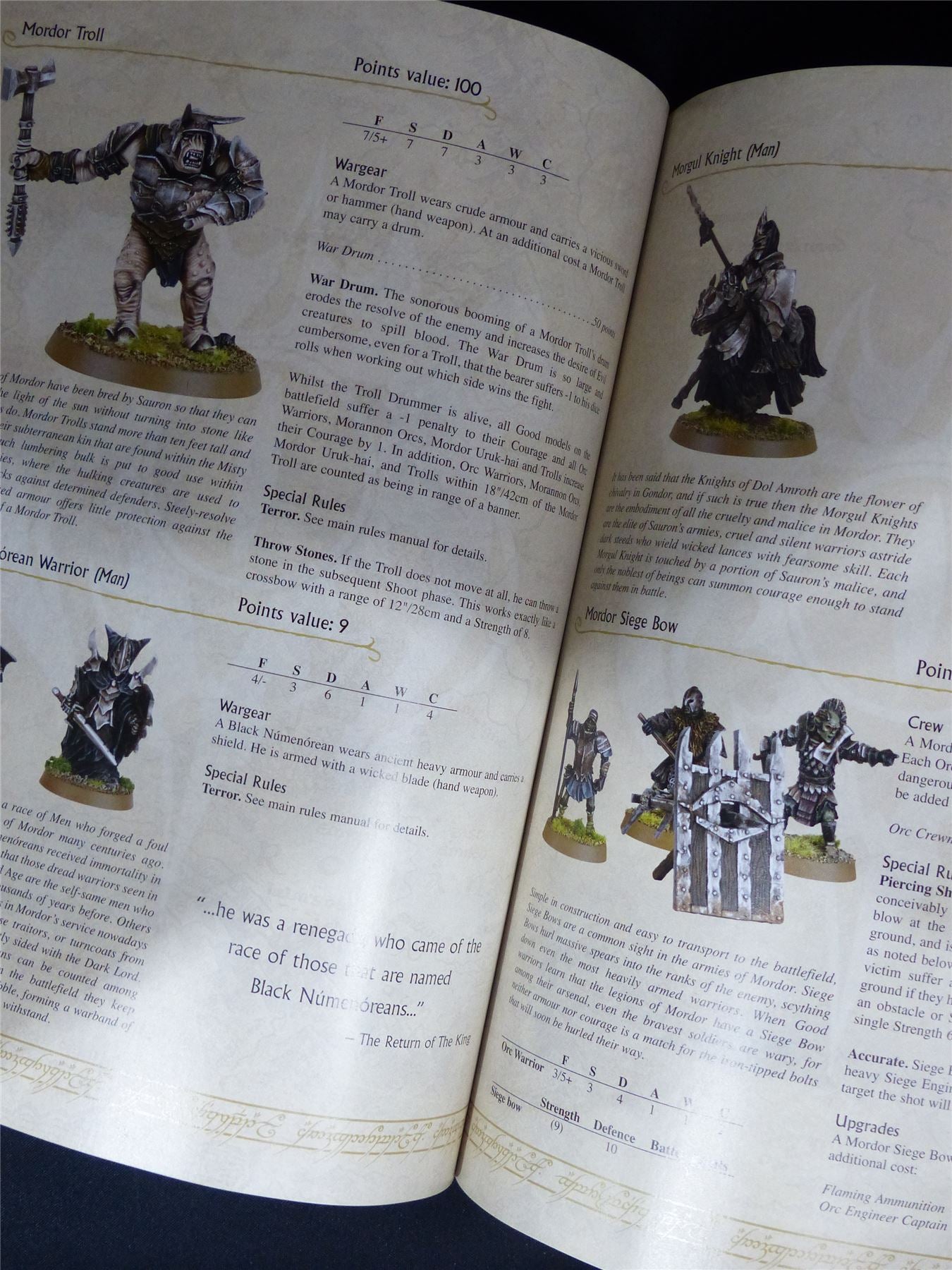 Lord of the Rings Strategy battle Game: Mordor Softback - Warhammer Middle-Earth #1HK