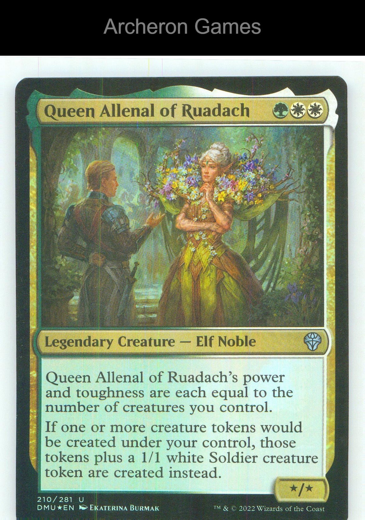 Queen Allenal of Ruadach DMU 210 UC MTG Card NM/EX+ Foil