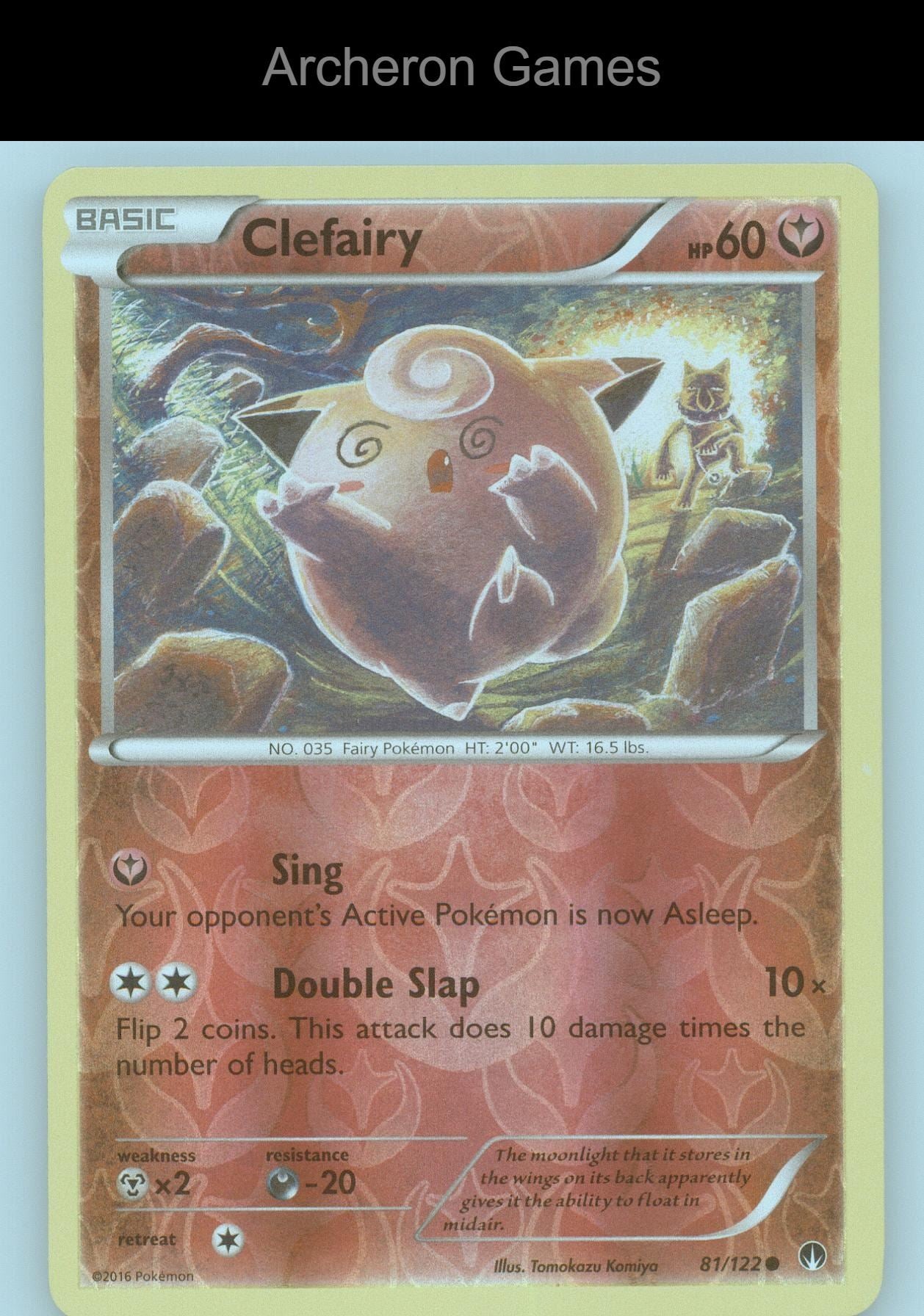 Pokemon Card Clefairy BKP 81/122 C BREAKpoint Reverse Holo