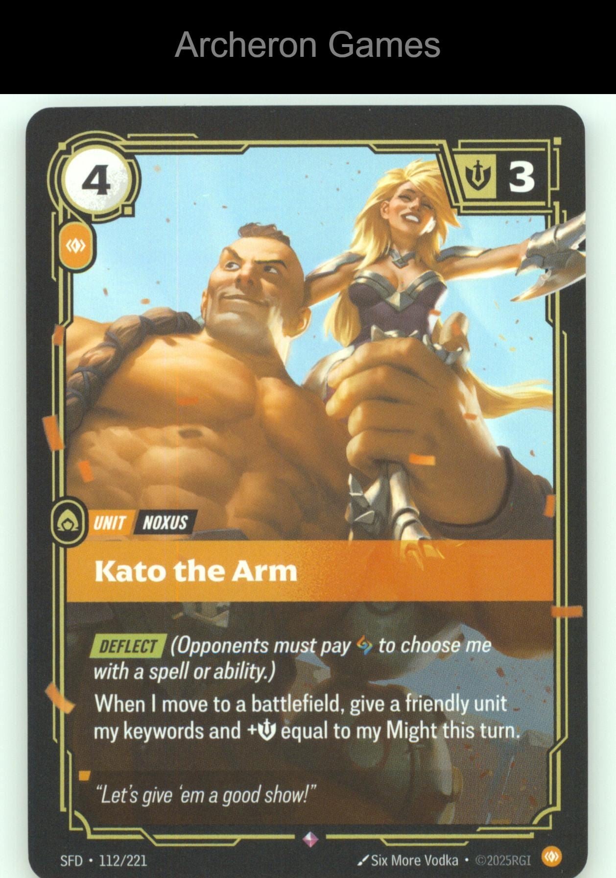Kato the Arm SFD 112/221 R  Card Spiritforged