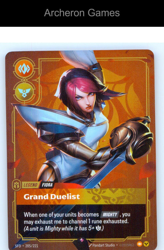 Fiora - Grand Duelist SFD 205/221 R Spiritforged Riftbound Card