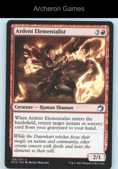Ardent Elementalist 128 C MTG Card Innistrad: Midnight Hunt