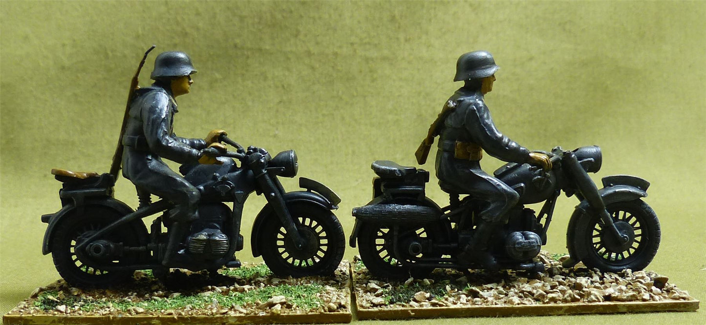 German Military Motorcycle set of 2 painted 1/35 scale - WW2 Model #174