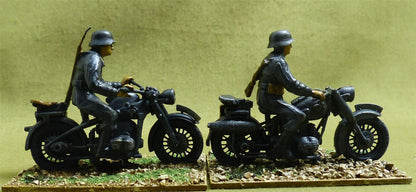 German Military Motorcycle set of 2 painted 1/35 scale - WW2 Model #174