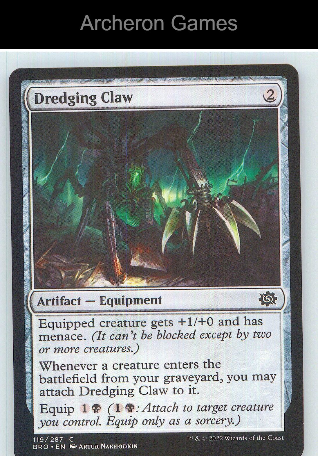 Dredging Claw BRO 119 C MTG Card NM/EX+